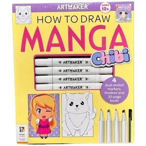NWT How To Draw Manga Chibi Book Marker Set Doodle‎ Art